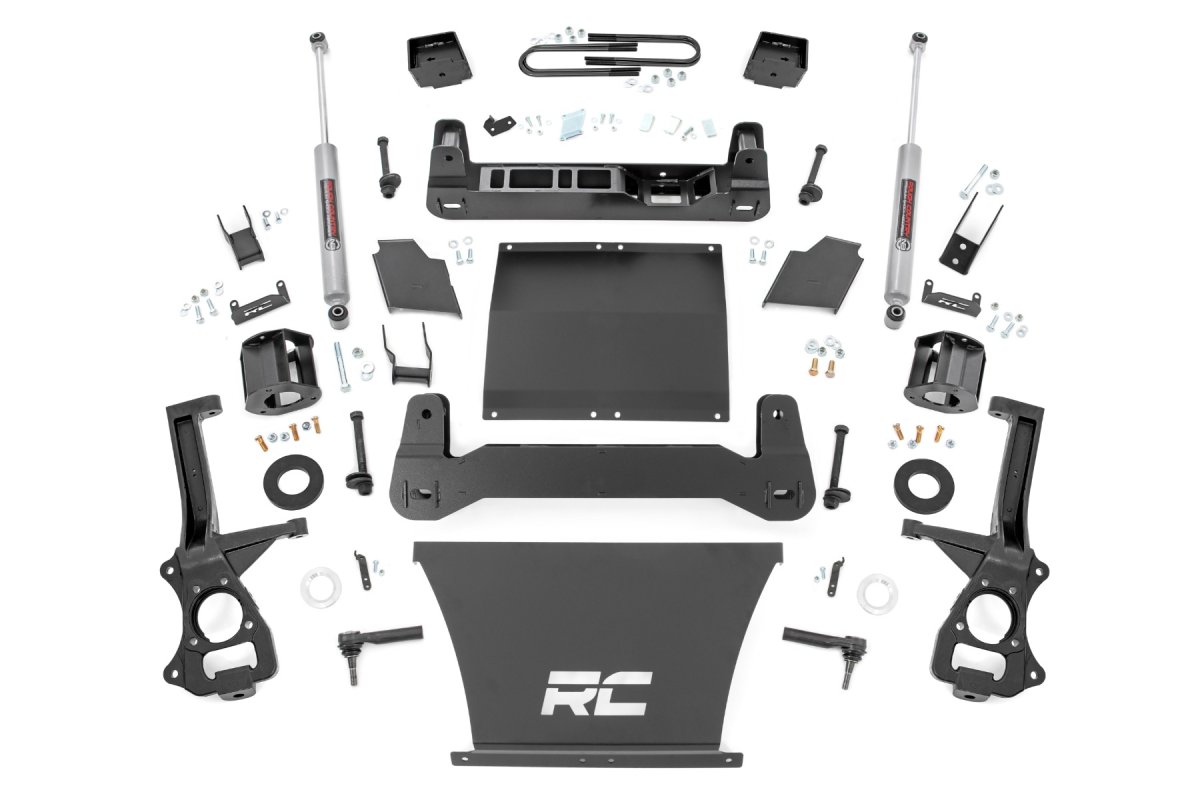 GMC Sierra 1500 Suspension Lift Kit - Rough Country - 6 Inch Lift Kit | Mono Leaf Rear | N3 - '19-'24